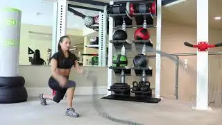 27. LUNGE NOODLE + STEP BACK - BEST BATTLE ROPE EXERCISES