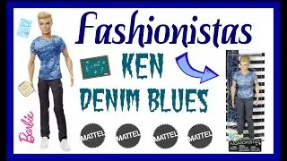 Ken Fashionistas  Barbie Denim blues Mattel Кен из серии Игра с Модой фирма Маттель