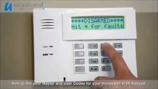 Honeywell | How to Set User & Master Codes
