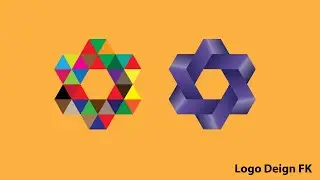 Triangle logo Design Illustrator. How to create two Triangle logo design tutorial.