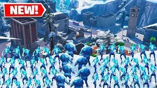 100 FORTNITE ICE ZOMBIES vs TILTED TOWERS!