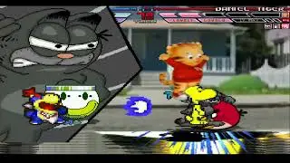 MUGEN Fight - Bowser Jr, Snoopy, Garfield, & Red vs. Peppa Pig, Daniel Tiger, Talking Tom, & Pucca