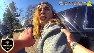 Police Crash Wanted Daughter's Homecoming