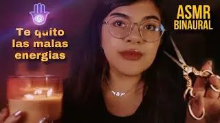ASMR Reiki 🧿 Corto y te quito las energías negativas y el estrés de tu aura ✨ BINAURAL #sleepaid