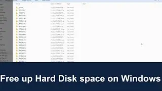 Free up hard drive space on windows 7 Vista, XP, 8.1 - simple tip