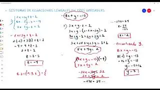 Sistema de Ecuaciones Lineales en 3 Variables