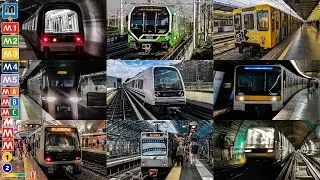 🇮🇹 All the Metro Lines in Italy ( Milan / Rome / Naples / Brescia / Genoa / Turin / Catania ) (2023)