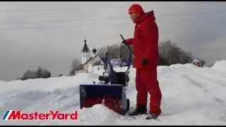 Гусеничный снегоуборщик MasterYard MX 18528LET. Тест-драйв.