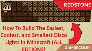 How To Make The Smallest and Coolest Disco lights in Minecraft! (All Editions!) ~ GamerCole9