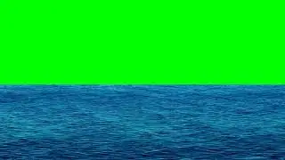 Ocean waters with a green screen in the background
