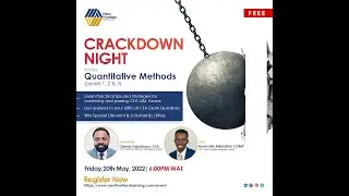 CRACKDOWN NIGHT: QUANTITATIVE METHODS WITH NIYI