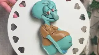 PREGNANT SQUIDWARD CAKE (I don’t remember this SpongeBob episode 😭😭)