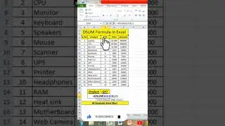 How to Use the DSUM 😱Function in Excel 