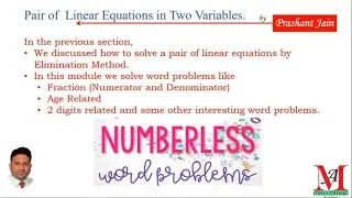 Pair of Linear Equation in two Variables|| Part 6|| Class 10|| Chapter 3