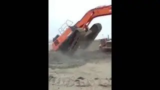 crazy bulldozer is dancing