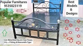 Custom Design Heavy Iron Bed Queen Size Design Frame Models In Popular Furnitures