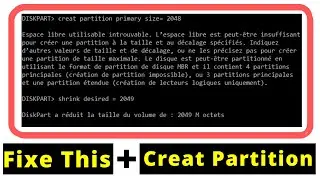 creat partition primary | fix errore No usable free extent could be found error when running