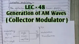 II Collector Modulator II Generation of AM Waves II With Notes