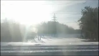 Отправление со ст. Марадыковский из окна электропоезда