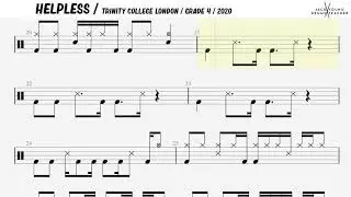 Helpless - Trinity Drums 2020 Grade 4