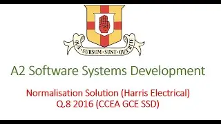 Harris Electrcial normalisation question 8 for CCEA GCE SSD A2