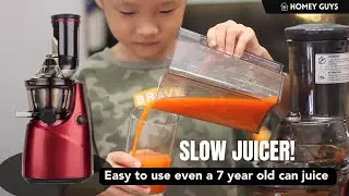 Healthy Drinks with Slow Juicer, so easy to use even 7 year old can juice