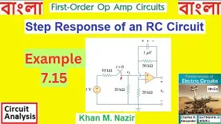 Example 7.15 || Step Response RC Circuit || (Fundamentals of Electric Circuits - Alexander & Sadiku)