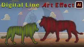 Loin Digital Line Art Effect in Adobe illustrator | Zaiby Graphics | illustrator Tutorial