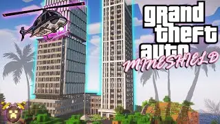 GTA Vice City в Майнкрафт: МИССИЯ С ВЕРТОЛЕТОМ! ВЫЖИВАНИЕ БЕЗ МОДОВ НА СЕРВЕРЕ 1.15.2 - МАЙНШИЛД #46