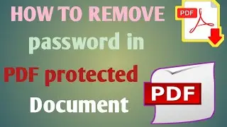 How to remove password from PDF document