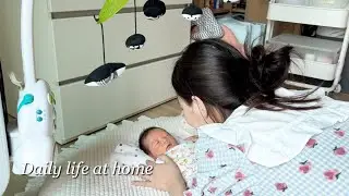 sub)27-year-old Korean mother. Breastfeeding🍼 with newborn baby. daily vlog