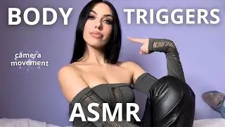 ASMR - MUOVO LA VIDEOCAMERA MENTRE FACCIO BODY TRIGGERS (fast fabric sound, collarbone tapping etc)