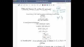 Mathematical approach to G as a criterion for spontaneity