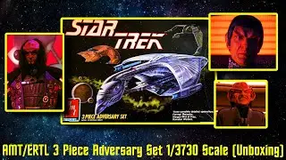 AMT/ERTL Star Trek The Next Generation 3 Piece Adversary Set Model Kit Build (Unboxing Video)