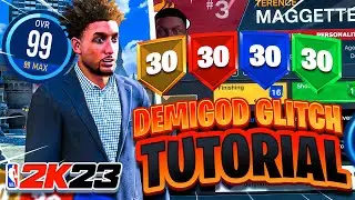 NEW NBA 2K23 - DEMIGOD GLITCH TUTORIAL! +8 EXTRA BADGE POINTS GLITCH UNLIMITED REBIRTH BADGE GLITCH