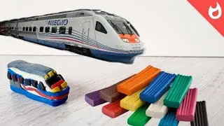 Plasticine High Speed ​​Train Allegro