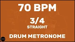 3/4 Straight | Drum Metronome Loop | 70 BPM