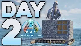 Building a Raft Base and Early Game Taming! - ARK: Survival Ascended PvP