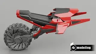 blender 3.0 sci fi motorbike modeling, animation