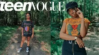 End of Summer Fashion | DIY Teen Vogue Photoshoot  (filming in the forest)