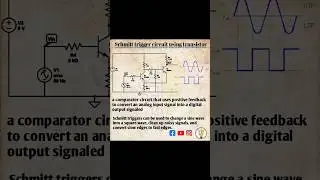 schmitt trigger circuit using transistor | circuit design | digital circuit | Analog circuit