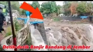 Full Detik-detik Banjar Bandang Bercampur Sampah di Jember