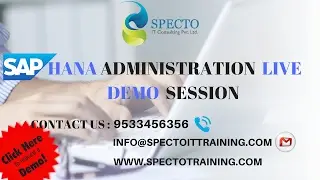 SAP HANA ADMIN ONLINE TRAINING & DEMO SESSION