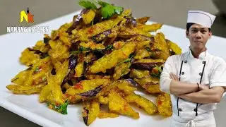 Terong siangla, tumis terong pedas kering | Chinese food style || ala nanang kitchen