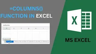 Columns Function in excel | Functions in Excel