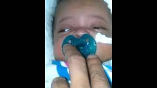 Skylar and her pacifier