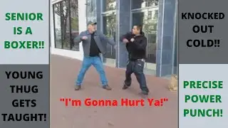 Old Man Knocks Out Young Gangster (Street Fight Breakdown)!