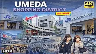 Osaka Japan – Umeda Walking Tour | Inside JR Osaka Station & City Life • 4K HDR