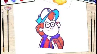 dipper. How to draw Dipper from the cartoon Gravity Falls.