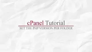 How To Set The Php Version Per Folder